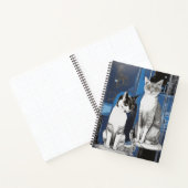 抽象芸術・バックグラウンド・ジャーナルに2匹の灰色の猫 ノートブック (内部)