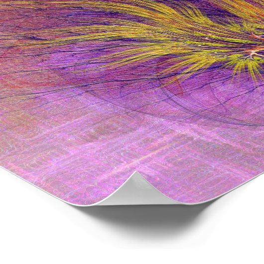 抽象芸術 – バーニングブッシュ – スクエアアート ポスター (角)