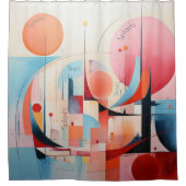 抽象芸術,パステルカラー,スプラッシュ,スプラッシュ,スロッシュ シャワーカーテン (正面)