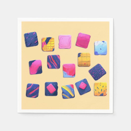 抽象芸術,パターン,最高のパブリク,クール,カラフル, スタンダードカクテルナプキン (正面)