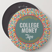 抽象芸術 |ヒントを参照 |大学のお金 缶バッジ (正面&裏面)