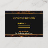 抽象芸術・ビジネス・テンプレートの下で消火 名刺 (裏面)