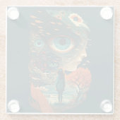 抽象芸術・ファンタジーズ・ワールド・オブ・インポッシブル・オブジェクト ガラスコースター (裏面)