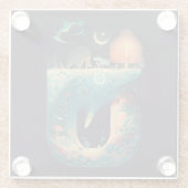 抽象芸術・ファンタジーズ・ワールド・オブ・インポッシブル・オブジェクト ガラスコースター (裏面)