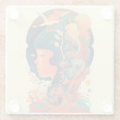 抽象芸術・ファンタジーズ・ワールド・オブ・インポッシブル・オブジェクト ガラスコースター (裏面)