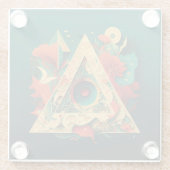 抽象芸術・ファンタジーズ・ワールド・オブ・インポッシブル・オブジェクト ガラスコースター (裏面)