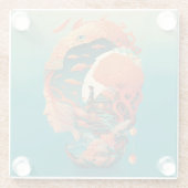 抽象芸術・ファンタジーズ・ワールド・オブ・インポッシブル・オブジェクト ガラスコースター (裏面)