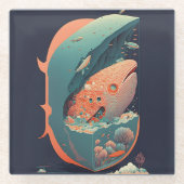 抽象芸術・ファンタジーズ・ワールド・オブ・インポッシブル・オブジェクト ガラスコースター (正面)