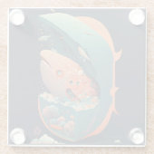 抽象芸術・ファンタジーズ・ワールド・オブ・インポッシブル・オブジェクト ガラスコースター (裏面)