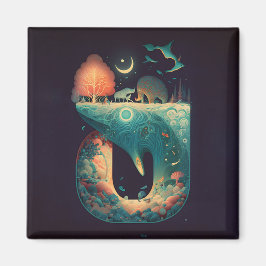 抽象芸術・ファンタジーズ・ワールド・オブ・インポッシブル・オブジェクト マグネット