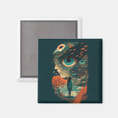 抽象芸術・ファンタジーズ・ワールド・オブ・インポッシブル・オブジェクト マグネット (正面/裏面)