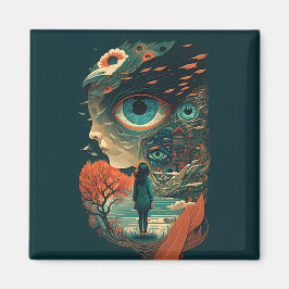 抽象芸術・ファンタジーズ・ワールド・オブ・インポッシブル・オブジェクト マグネット