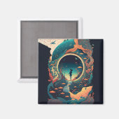 抽象芸術・ファンタジーズ・ワールド・オブ・インポッシブル・オブジェクト マグネット (正面/裏面)