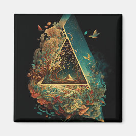 抽象芸術・ファンタジーズ・ワールド・オブ・インポッシブル・オブジェクト マグネット