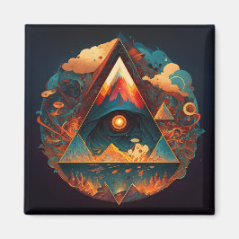 抽象芸術・ファンタジーズ・ワールド・オブ・インポッシブル・オブジェクト マグネット