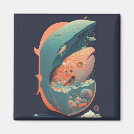 抽象芸術・ファンタジーズ・ワールド・オブ・インポッシブル・オブジェクト マグネット