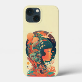 抽象芸術・ファンタジーズ・ワールド・オブ・インポッシブル・オブジェクト iPhone 13 MINIケース
