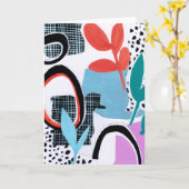 抽象芸術·フィールド·トリップ カード (黄色い花)