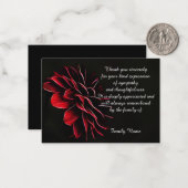 抽象芸術·フラワー·オン·アフター·葬儀サンキューカード ノートカード (正面/裏面インサイチュ)