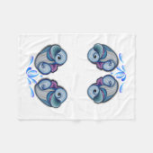 抽象芸術 フリースブランケット (正面(横))