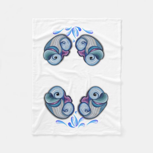 抽象芸術 フリースブランケット (正面)