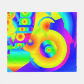 抽象芸術 フリースブランケット (正面(横))