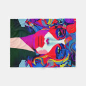 抽象芸術 フリースブランケット (正面(横))