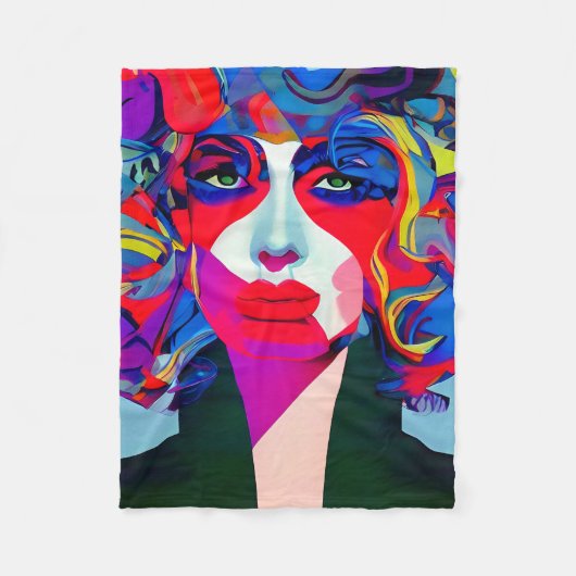 抽象芸術 フリースブランケット (正面)