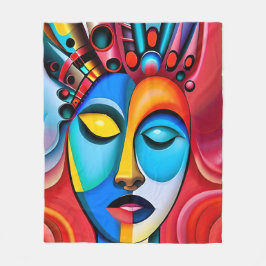 抽象芸術 フリースブランケット