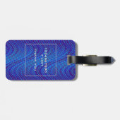 抽象芸術&ブモダンルーモアレ効果カッコいいカスタム ラゲッジタグ (裏面横)