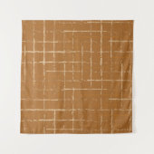 抽象芸術・ブラシstrによるシームレスな幾何学的パターン タペストリー (正面(横))