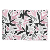 抽象芸術,ブラックとピンク,ユース,モダンスローピル 枕カバー (裏面)