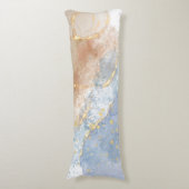 抽象芸術·ブルー、ターペ、金ゴールド ボディピロー (正面縦)