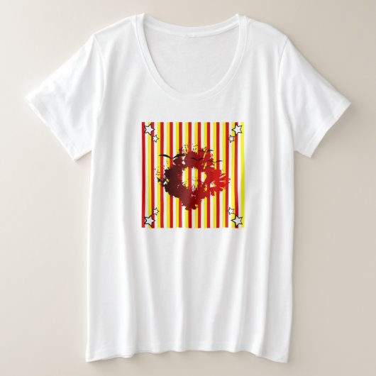 抽象芸術 プラスサイズTシャツ (デザイン正面)