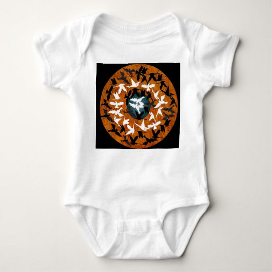 抽象芸術 ベビーボディスーツ (正面)