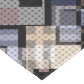 抽象芸術，ベージュ，黒 テーブルクロス (アングル)