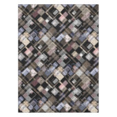 抽象芸術，ベージュ，黒 テーブルクロス (正面)