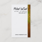 "抽象芸術"ペインター、アートディレクターグラフィックアーティスト、 名刺 (裏面)