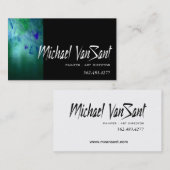 "抽象芸術"ペインター、アートディレクターグラフィックアーティスト、 名刺 (正面/裏面)