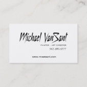 "抽象芸術"ペインター、アートディレクターグラフィックアーティスト、 名刺 (裏面)