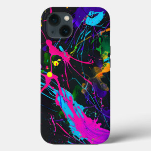 抽象芸術 ペイントスプラッター画像 iPhone 13ケース