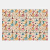 抽象芸術・ボリウッド・ダンサー ラッピングペーパーシート (正面)