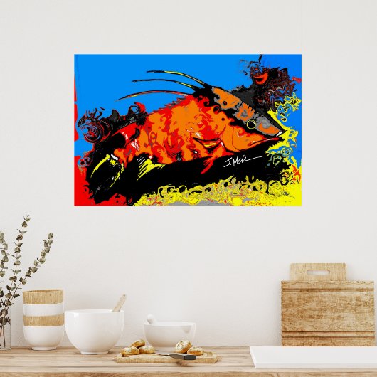 抽象芸術 ポスター (キッチン)