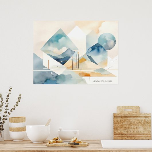 抽象芸術 ポスター (キッチン)