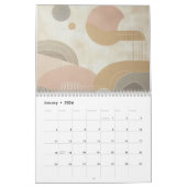 抽象芸術 ミニマル カレンダー (1月 2026)