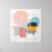 抽象芸術 – ミニマル キャンバスプリント (正面)