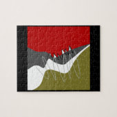 抽象芸術,モダンクリエイティブ，アップリケ装飾用クッション ジグソーパズル (横)