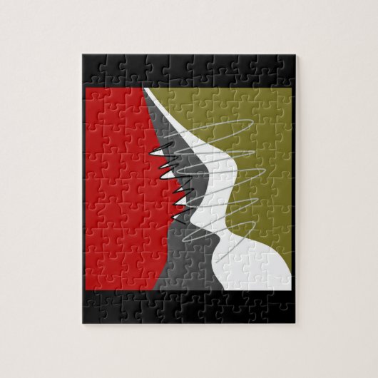 抽象芸術,モダンクリエイティブ，アップリケ装飾用クッション ジグソーパズル (縦)