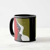 抽象芸術,モダンクリエイティブ，アップリケ装飾用クッション マグカップ (正面左)