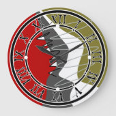 抽象芸術,モダンクリエイティブ,アップリケ装飾用クッション ラージ壁時計 (正面)